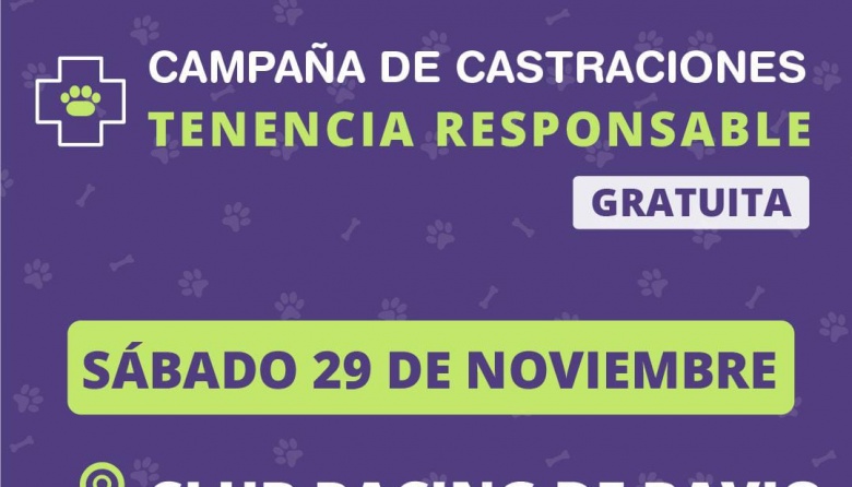 Nueva jornada de castraciones masivas en Bartolomé Bavio: ya está abierta la inscripción