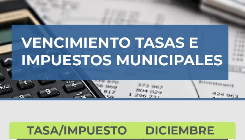La Municipalidad de Magdalena publicó el cronograma de vencimientos de tasas para diciembre