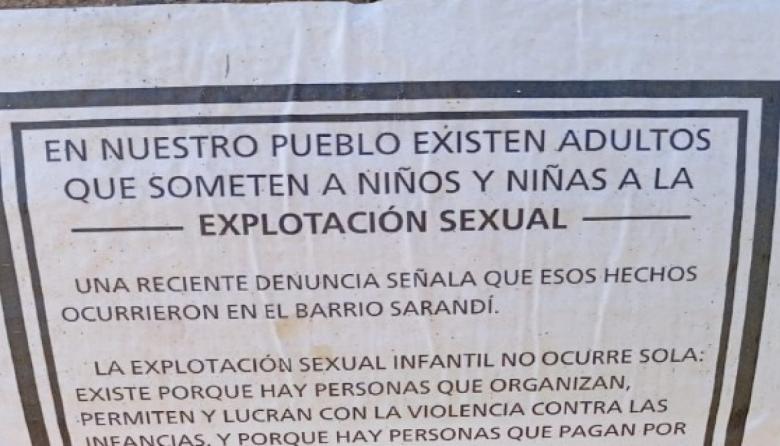 Cartel anónimo en Punta del Indio generó preocupación entre los vecinos