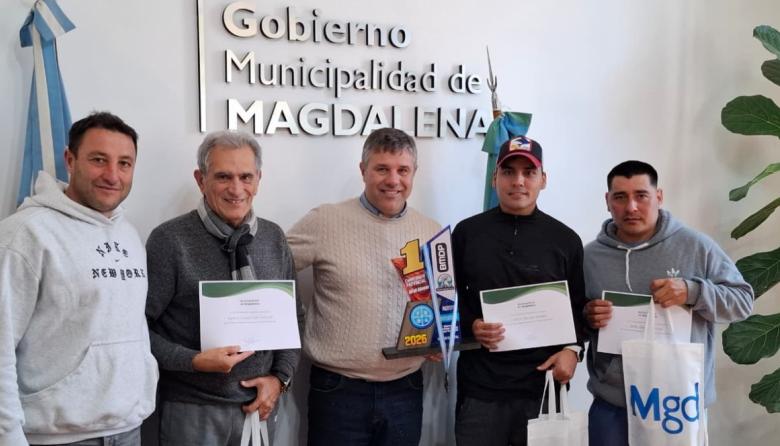 Hourcade recibió a los campeones provinciales intermunicipales de bochas de Magdalena