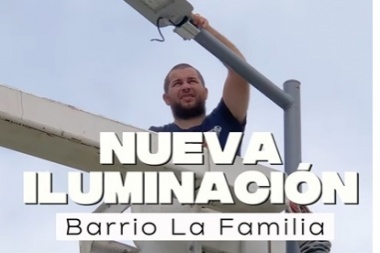 Nuevas luminarias LED en el barrio La Familia
