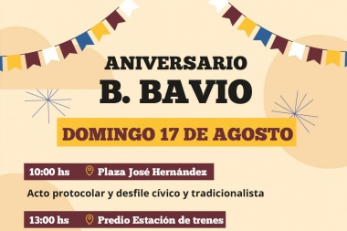 Bartolomé Bavio celebra sus 124 años con dos jornadas de fiesta