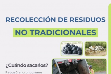 Recolección de residuos no tradicionales: recordatorio para vecinos
