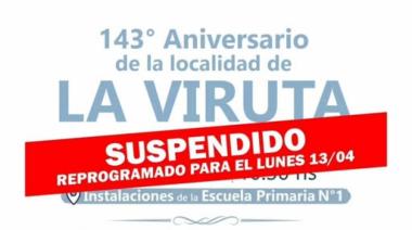 La Viruta reprogramó su acto por el 143° aniversario y lo celebrará el 13 de abril