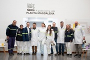 Hourcade recorrió plantas de Agua Natural y Nestlé en Magdalena