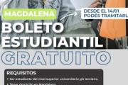 Comenzó el trámite del Boleto Estudiantil en Magdalena y Bartolomé Bavio