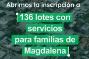 Se abrió la inscripción para acceder a 136 lotes con infraestructura en Magdalena, Vieytes y Atalaya